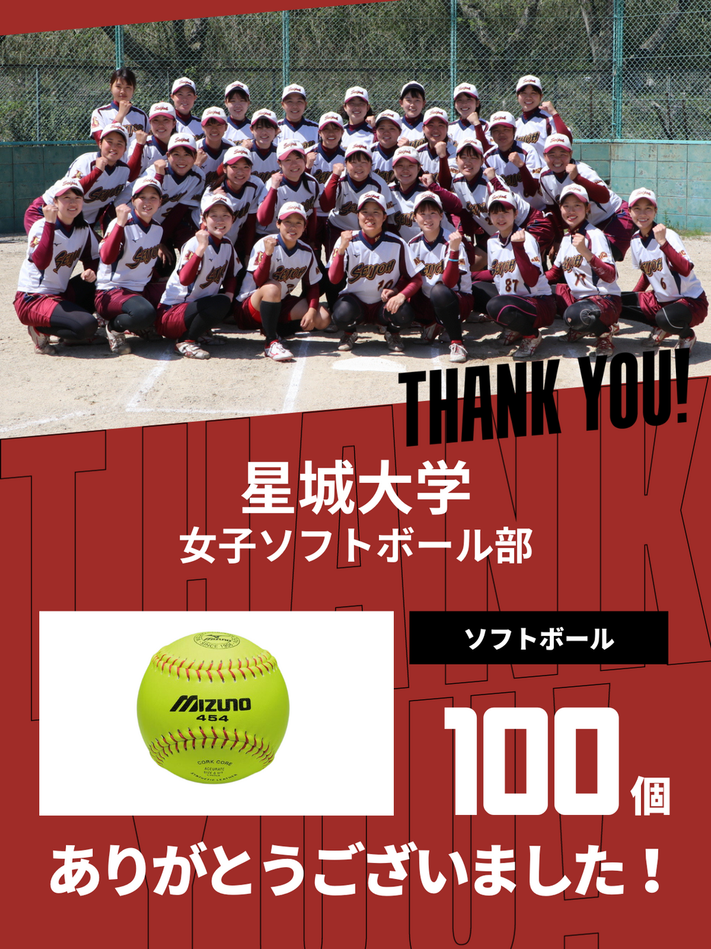 CHEER UP! for 星城大学　ソフトボール部